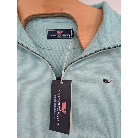 Vineyard Vines Men's NWT Fashion Knits Saltwater quarter zip blue sz M - Picture 3 of 7